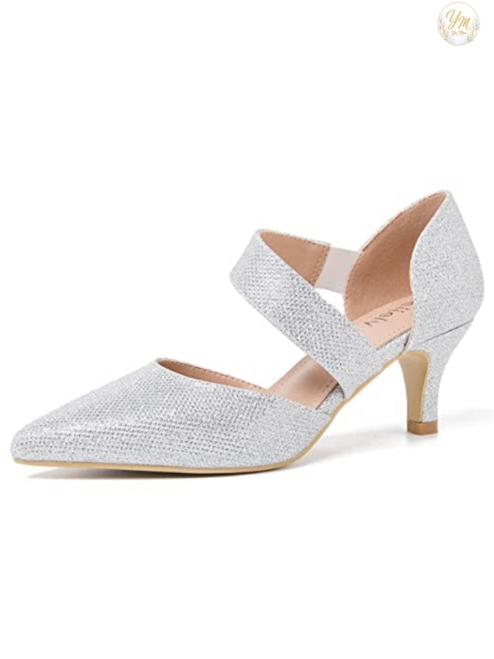 Pointed Toe Kitten Heel Pumps Slip On Office Dress Shoes